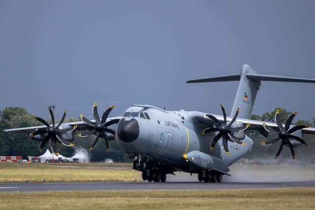 Riat 2026: Reddit users react to cancellation of air show, what have organisers said? A Luftwaffe Airbus A400 takes off at RAF Fairford during the Royal Military Air Tattoo on July 15, 2023 in Fairford, England. Up to 150,000 people are expected to attend The Royal International Air Tattoo this weekend. It is the world's largest military air show, held annually in July, in support of The Royal Air Force Charitable Trust. (Photo by Matthew Horwood/Getty Images)