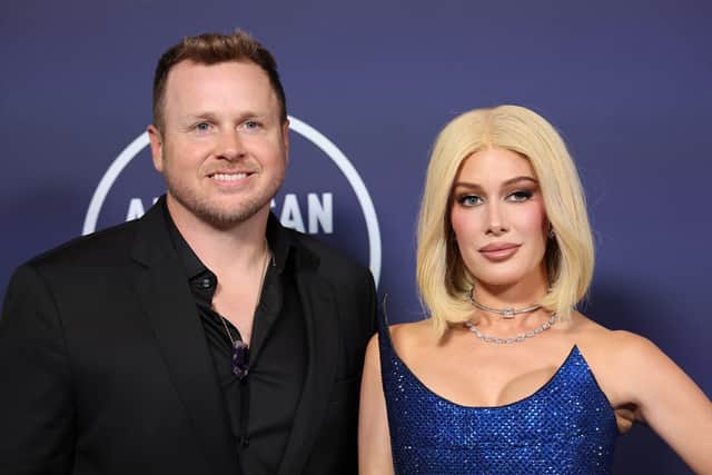 Spencer Pratt and wife Heidi Montag arrive for the 51st American Music Awards in Las Vegas
