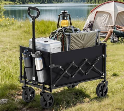 The SONGMICS folding trolley combines compact storage with a hefty 180kg load capacity