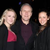 Anthony Head and his daughters Emily (left) and Daisy (right) arriving at the European Premiere of The Iron Lady in 2012