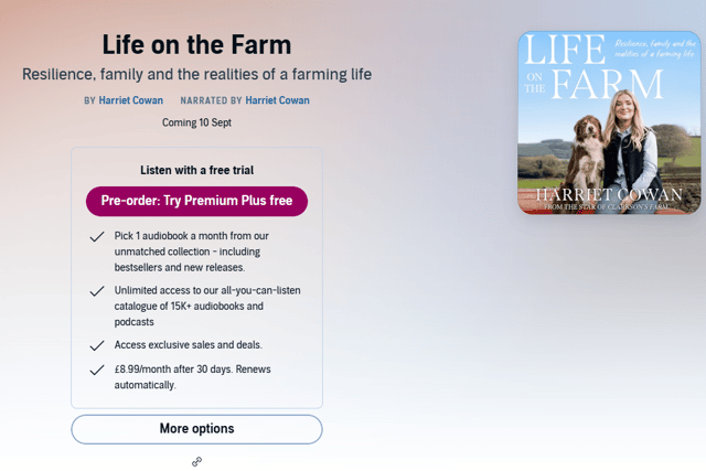 Sign up to Audible's free trial and place a pre-order as part of your free allocation