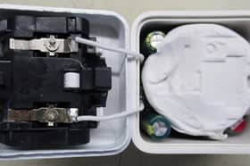 One of the phone chargers Which? researchers found filled with modelling clay, which they believe was used to give the charger a more weighty, robust and genuine feel