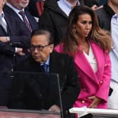 West Ham United chairman David Sullivan with fiance Ampika Pickston in the stands before the Premier League match at the Emirates Stadium