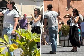 Dua Lipa and Callum Turner have been pictured enjoying the sights in Taormina, Sicily