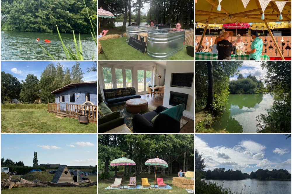 Brook Meadow combines lakeside glamping, wild swimming, cosy woodland lodges and relaxed outdoor spaces, making it a memorable countryside escape in Leicestershire.