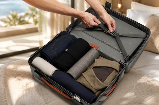 The Carl Friedrik Carry-on X features a thoughtfully designed compression system that keeps clothing neatly secured and helps maximise packing space for every trip.