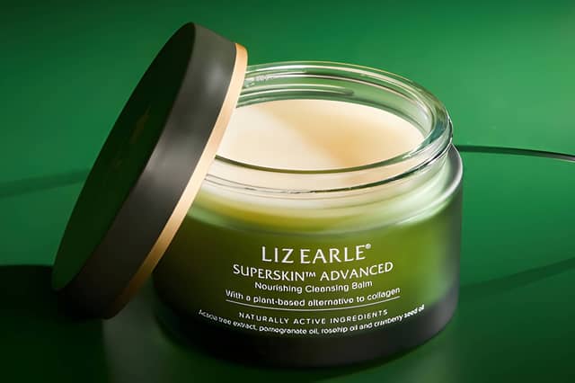 Liz Earle's Superskin Advanced Nourishing Cleansing Balm is designed to gently cleanse while nourishing the skin.