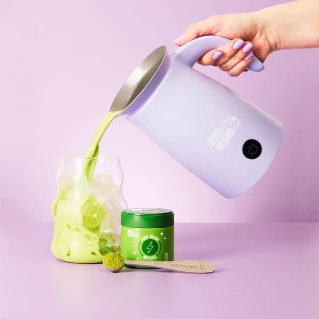 The Bird & Blend Magic Whisk makes it easier to enjoy homemade iced and hot matcha lattes.