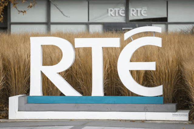 RTE logo outside their building in Dublin