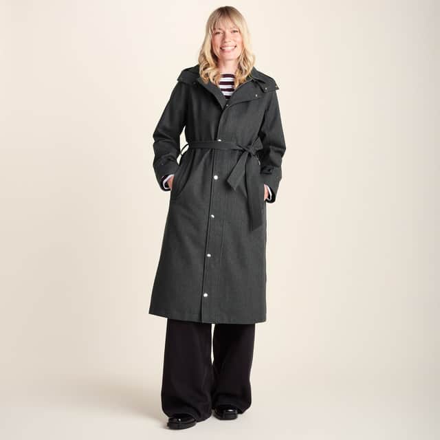 TOG24 Jemima Waterproof Longline Belted Trench Coat.