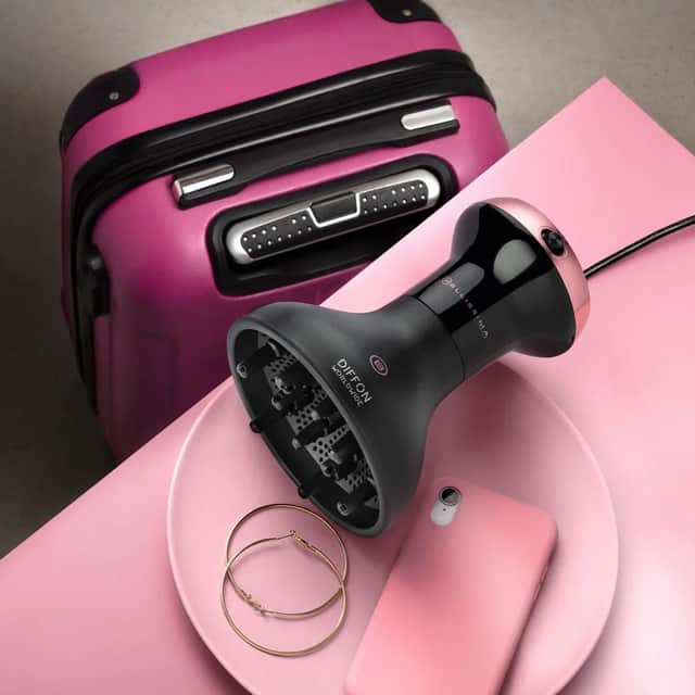 I love that the Bellissima Italia Diffon Worldwide combines the dryer and diffuser in one tool, meaning it can be packed in a suitcase.