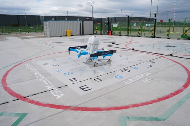 Customers can currently receive eligible Amazon orders by drone in as little as 39 minutes.
