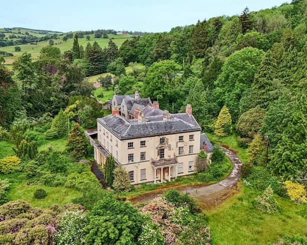 Dolforgan Hall near Newtown has sold for £230,000, but the Grade II listed mansion requires a complete renovation.