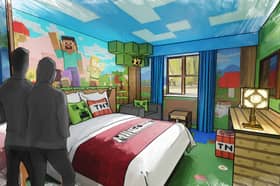 The Minecraft World Hotel will feature 69 rooms inspired by the game’s blocks, biomes, mobs and items.  