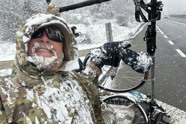 Karl Bushby has faced all weathers