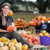 Eleanor Gilbert says she has enough pumpkins for everyone but they may be smaller due to the recent hot weather. 