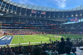 The Washington Commanders are hosting the Indianapolis Colts in the first of the 2026 NFL London Games. The Commanders are without Jayden Daniels and Terry McLaurin. Image taken pre-kick-off.