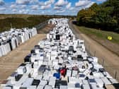 Fridges and freezers pile-up at Mayton Wood Recycling Centre, Norfolk