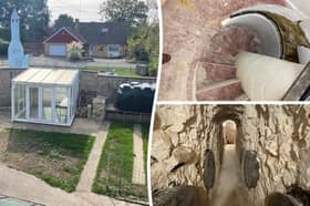 An incredible property featuring underground tunnels hand dug 15m below ground by the owner over twenty years is on sale for £300K