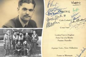A rare signed Dambusters menu could sell for £6,000 at auction 