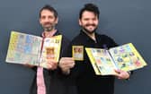 Head of Ewbank's Auctioneers, Andrew Ewbank, left, and head of trading cards, James Spooner. 
