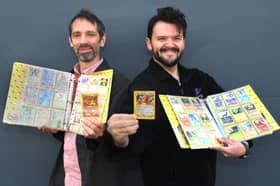 Head of Ewbank's Auctioneers, Andrew Ewbank, left, and head of trading cards, James Spooner. 

