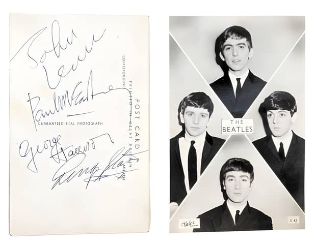 The Beatles postcard could fetch more than £3,000