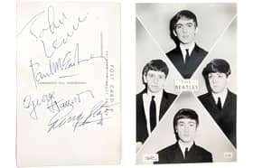 The Beatles postcard could fetch more than £3,000