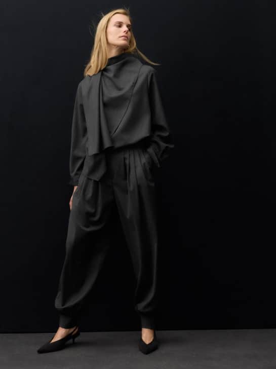 M&S Autograph Wool Blend Tailored Balloon Trousers