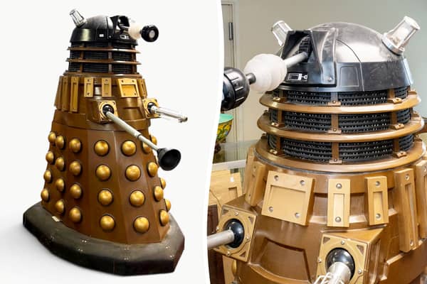 A life-size Dalek signed by Doctor Who stars which is expected to 'exterminate' a £3,000 price tag at auction.