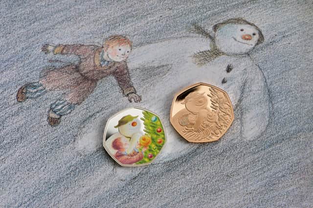 The Royal Mint has hidden a 22-carat gold Snowman 50p coin, priced at £2,495, inside one of its 2026 advent calendars.