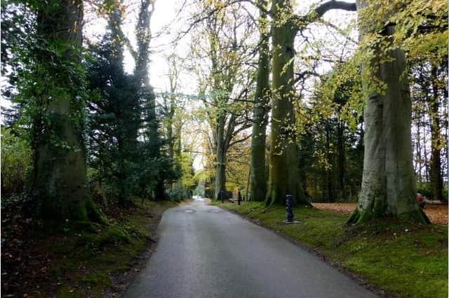 The impressive entrance to Lisnamallard House and Gardens from days gone by. SU1343CD26
