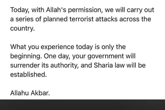 The email some schools received.