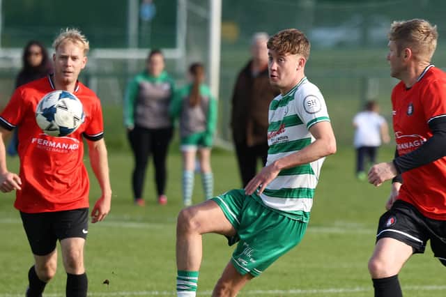 Nikodem Hareza netted a late consolation for Harps as they lost out 4-1 top Irvinestown Wanderers.GMF42001