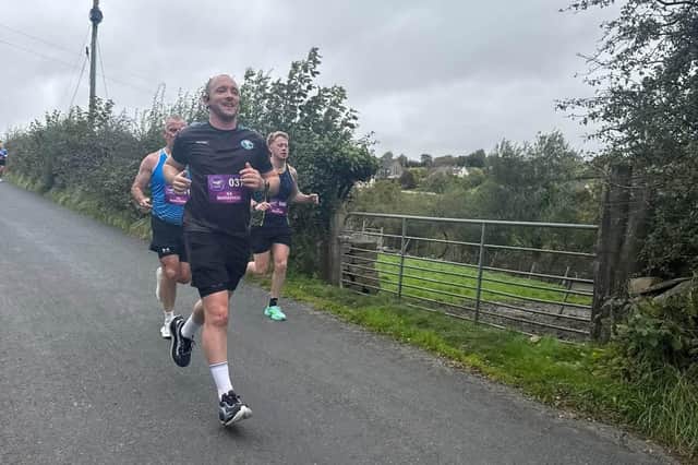 STC's Andy Devine in action during the  Donegal Three Quarter Marathon.