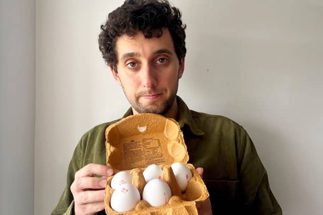 Andrew Evans discovered white eggs inside a premium Burford Brown carton bought at Sainsbury’s