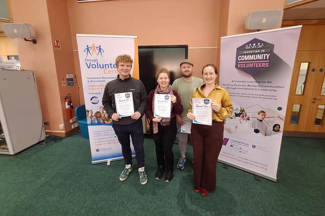 The Omagh Pride volunteers who attended the event. SU1242C