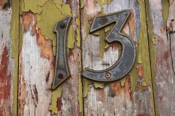 Unlucky for some? Research suggests that homes numbered 13 have an average property value more than £5,000 below the national average.
