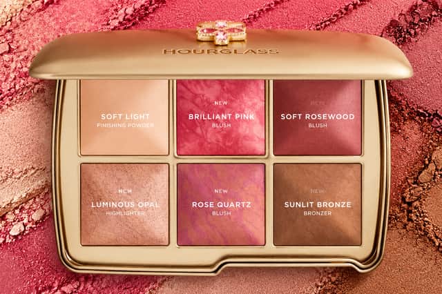 A little piece of luxury: Hourglass's stunning Hope palette combines beautiful rosy pinks, soft rosewood and warm bronze shades in a gorgeous gold compact.