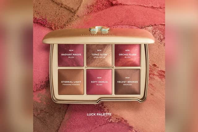 A little touch of luxury: Hourglass's stunning Luck palette features six gorgeous powders in rich mauve, pink and bronze shades, all housed in a beautiful gold compact.