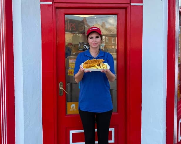 Georgia Lye, 22, chose fish and chips over university and now manages Seafare in Guildford