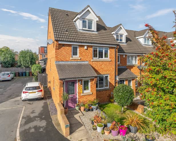 The £375,000 end-of-terrace house in Farsley, West Yorkshire, looks relatively conventional from the outside.