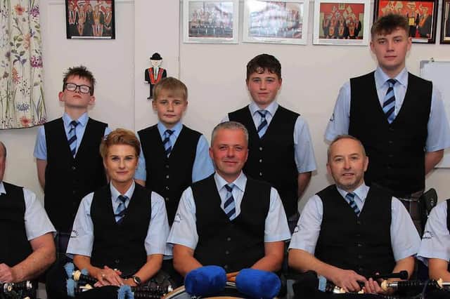 Members of Blossomhill Pipe Band who played at the Blossomhill Orange Hall Centenary Concert. IB3344CD26