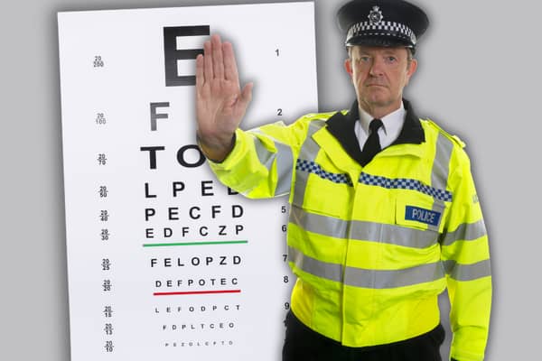 Motorists can be asked by police to read a vehicle registration plate from 20 metres away to prove their eyesight meets the legal driving standard.