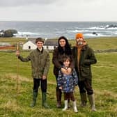 Katy Phenix, 33, her partner Josh Moore, 35, children, Hetty, 6, and Teddy, 11, moved to Fair Isle, Scotland, along with three dogs, and four cats. 