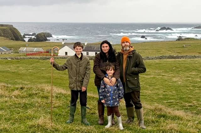 Katy Phenix, 33, her partner Josh Moore, 35, children, Hetty, 6, and Teddy, 11, moved to Fair Isle, Scotland, along with three dogs, and four cats.