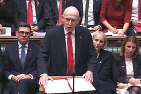 Chancellor of the Exchequer John Healey delivers his Budget speech in the House of Commons on October 28 2026