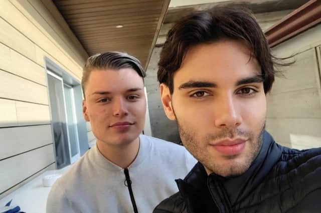 Charlie Steele (right) and husband Ben, who have ditched the UK for life in Italy