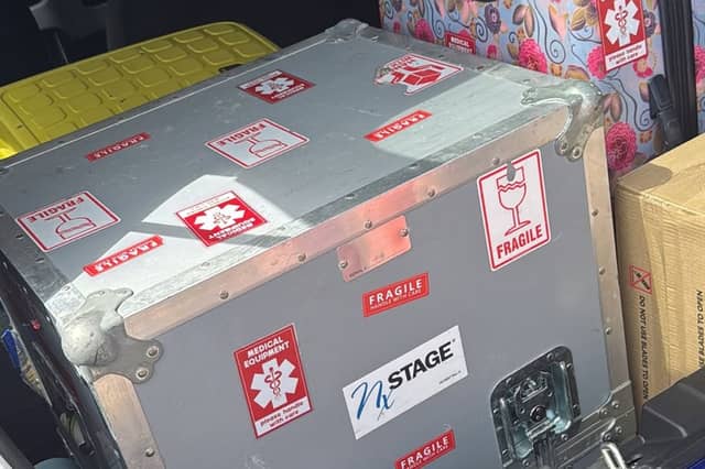Redfaced Ryanair admitted it was 'an error' leaving a tearful holidaymaker's dialysis machine behind because it was 'too heavy'.