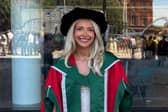 Katie Lloyd bagged a doctorate in marketing and strategy in March after spending four years completing her PHD all while rocking trendy outfits and bouncy blowouts